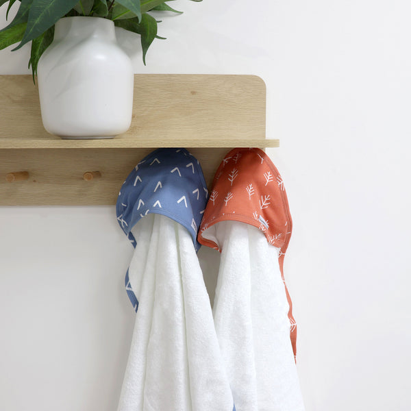 Nordic 2pk Hooded Towel Denim/Clay