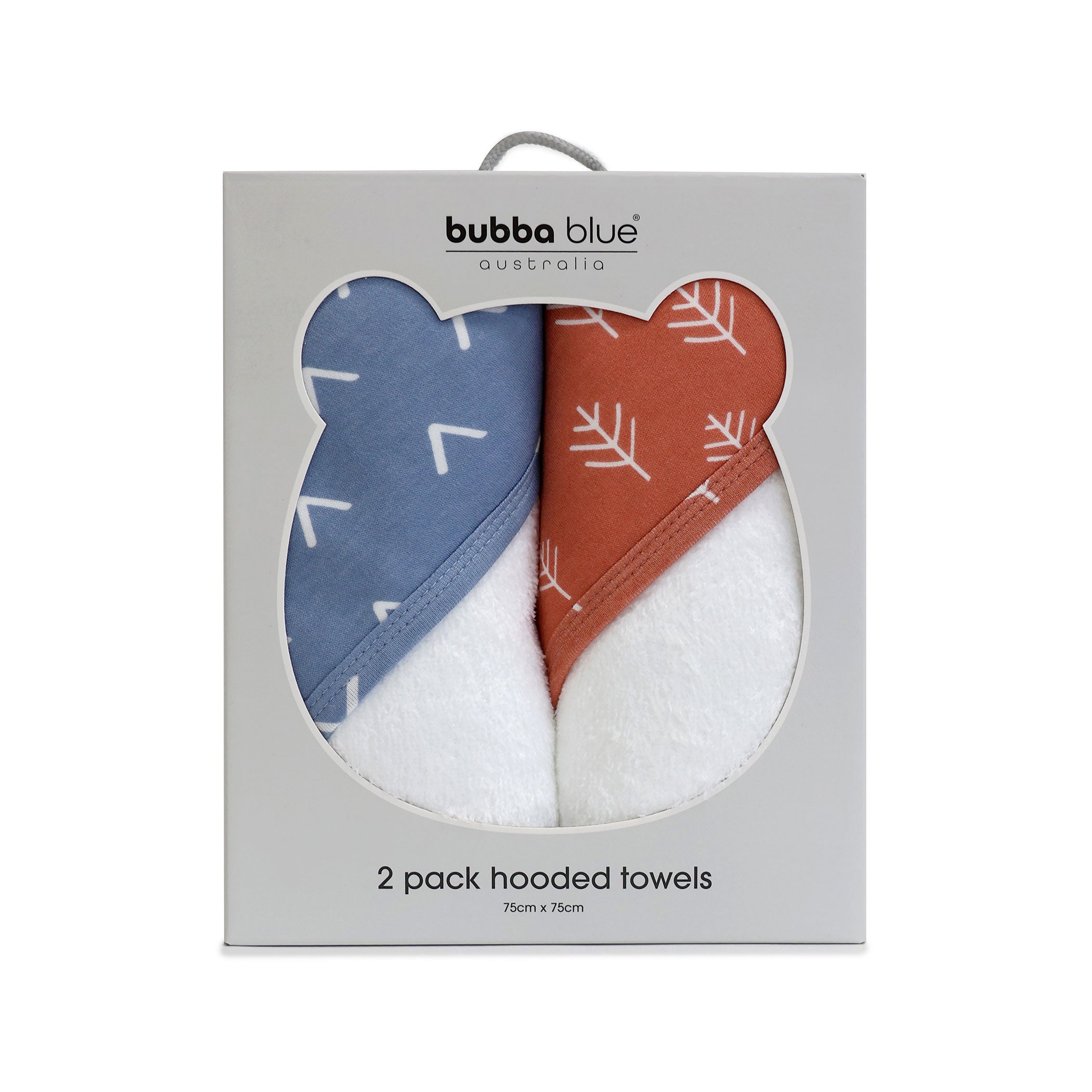 Nordic 2pk Hooded Towel Denim/Clay