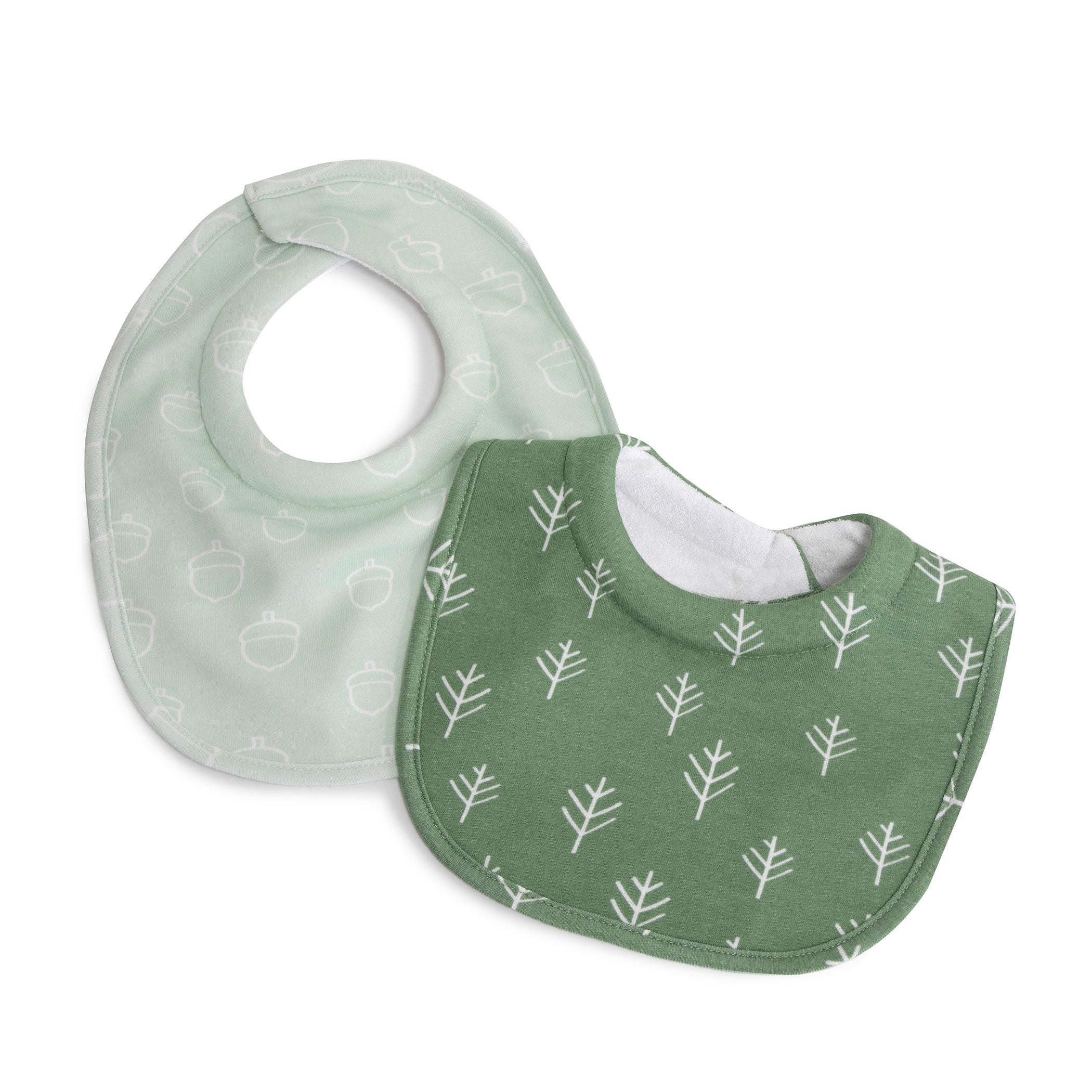 Nordic 2pk Dribble Bibs Avocado/Forest