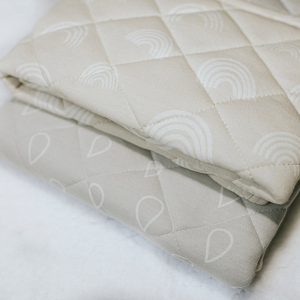 Nordic Reversible Cot Quilt/Playmat Grey/Sand