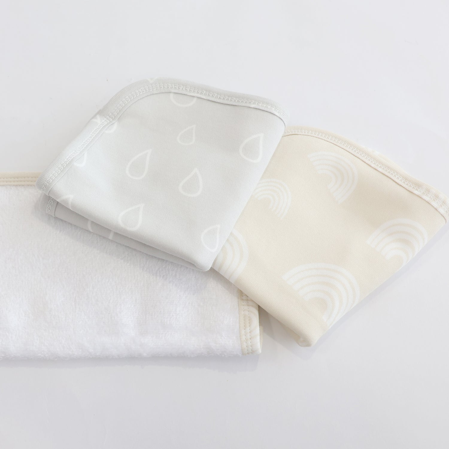 Nordic 3pk Wash Cloth Grey/Sand