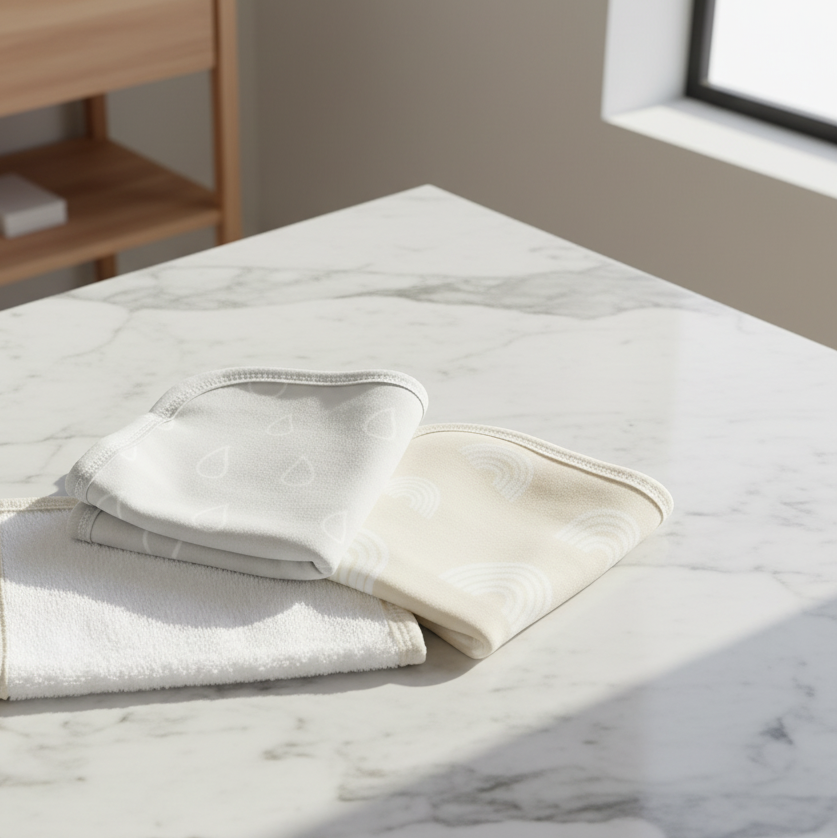 Nordic 3pk Wash Cloth Grey/Sand