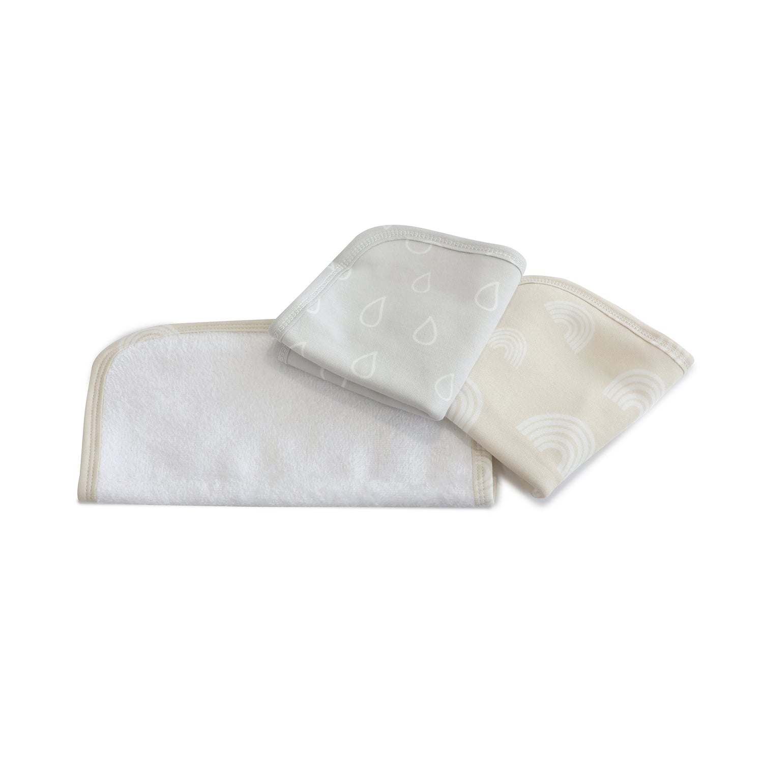 Nordic 3pk Wash Cloth Grey/Sand