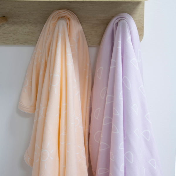 Nordic 2pk Jersey Wrap Peach/Lilac