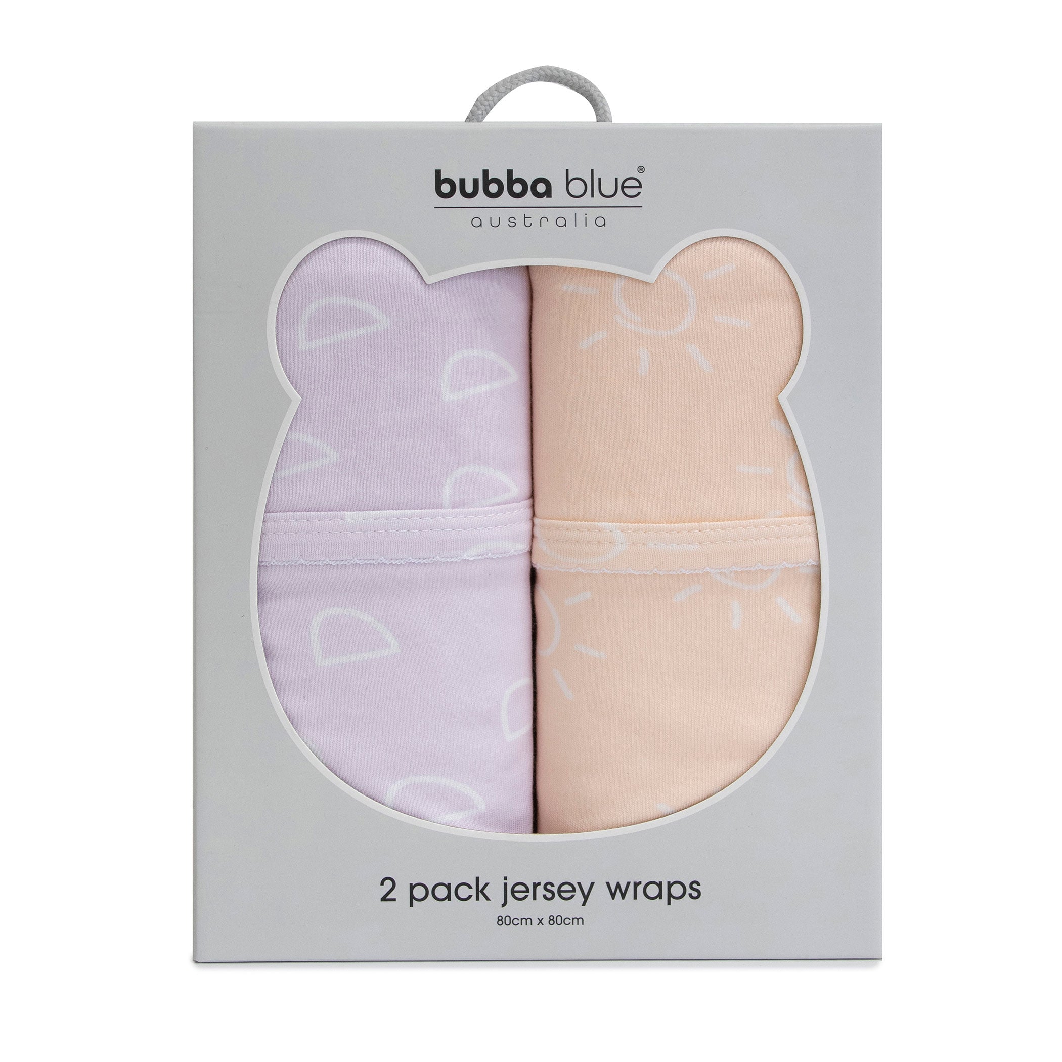 Nordic 2pk Jersey Wrap Peach/Lilac