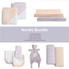 Nordic Peach/Lilac Bundle - Hooded Towel, Change Mat Cover, Face Washer, Jersey Wrap, Security Blanket