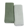 Nordic 2pk Cellular Blanket Avocado/Forest