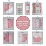 Nordic Co Sleeper/Bedside Sleeper Combo - Berry/Rose - Bubba Blue Australia