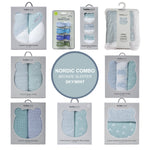 Nordic Co Sleeper/Bedside Sleeper Combo - Sky/Mint - Bubba Blue Australia