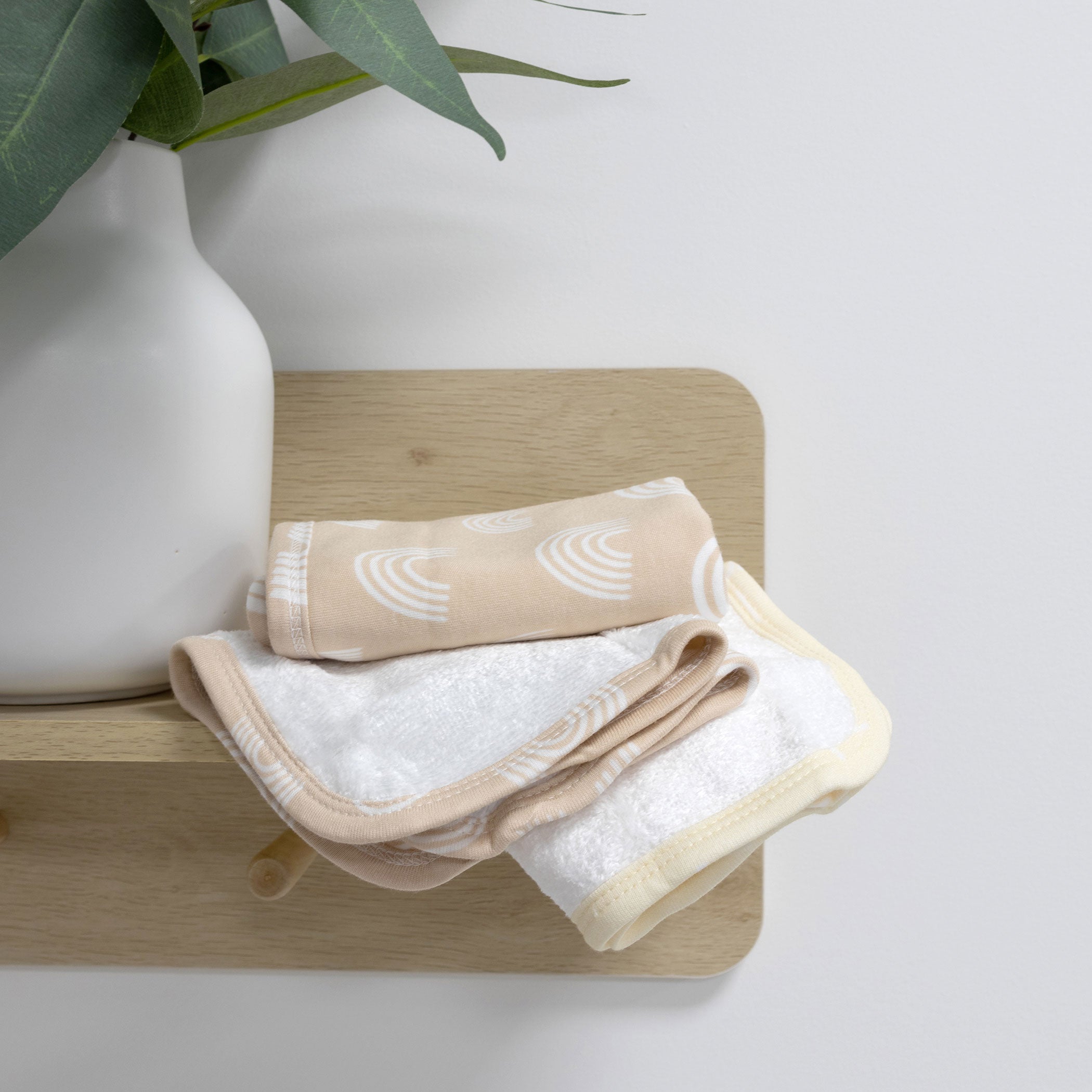 Nordic 3pk Wash Cloth Dusty Vanilla/Latte