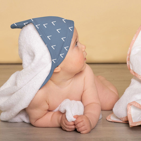 Nordic 2pk Hooded Towel Grey/Denim