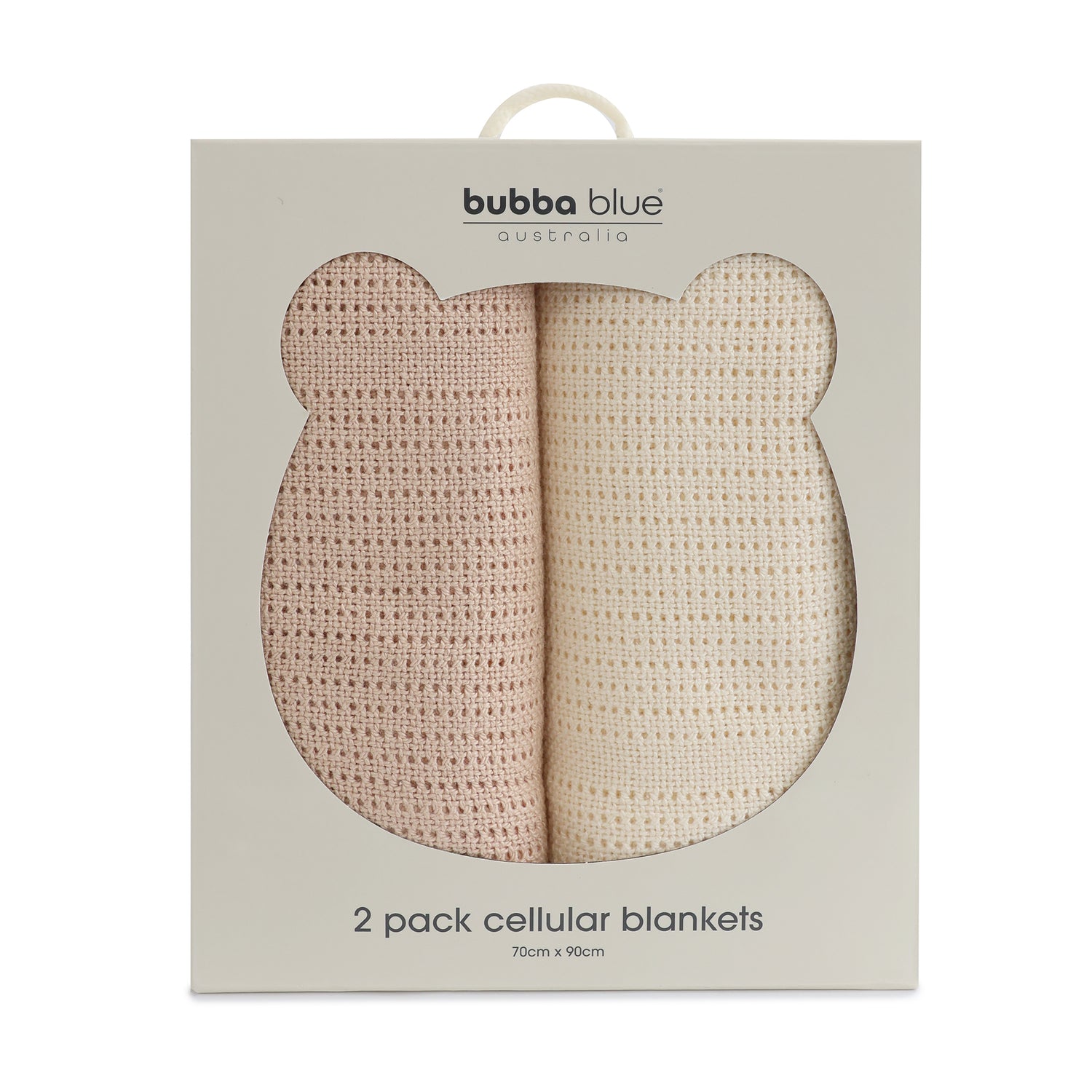 Nordic 2pk Cellular Blanket Vanilla/Latte