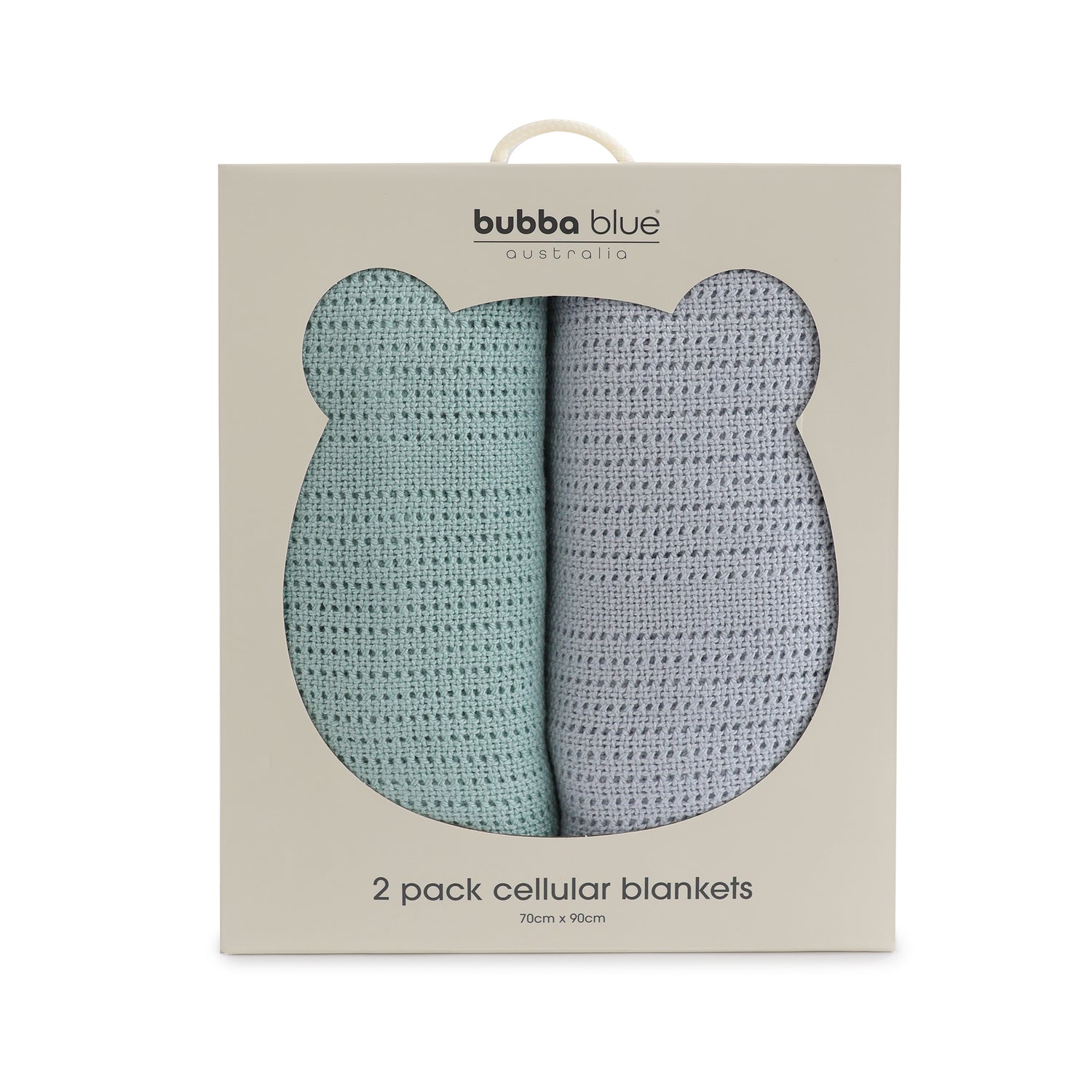 Nordic 2pk Cellular Blanket Dusty Sky/Mint