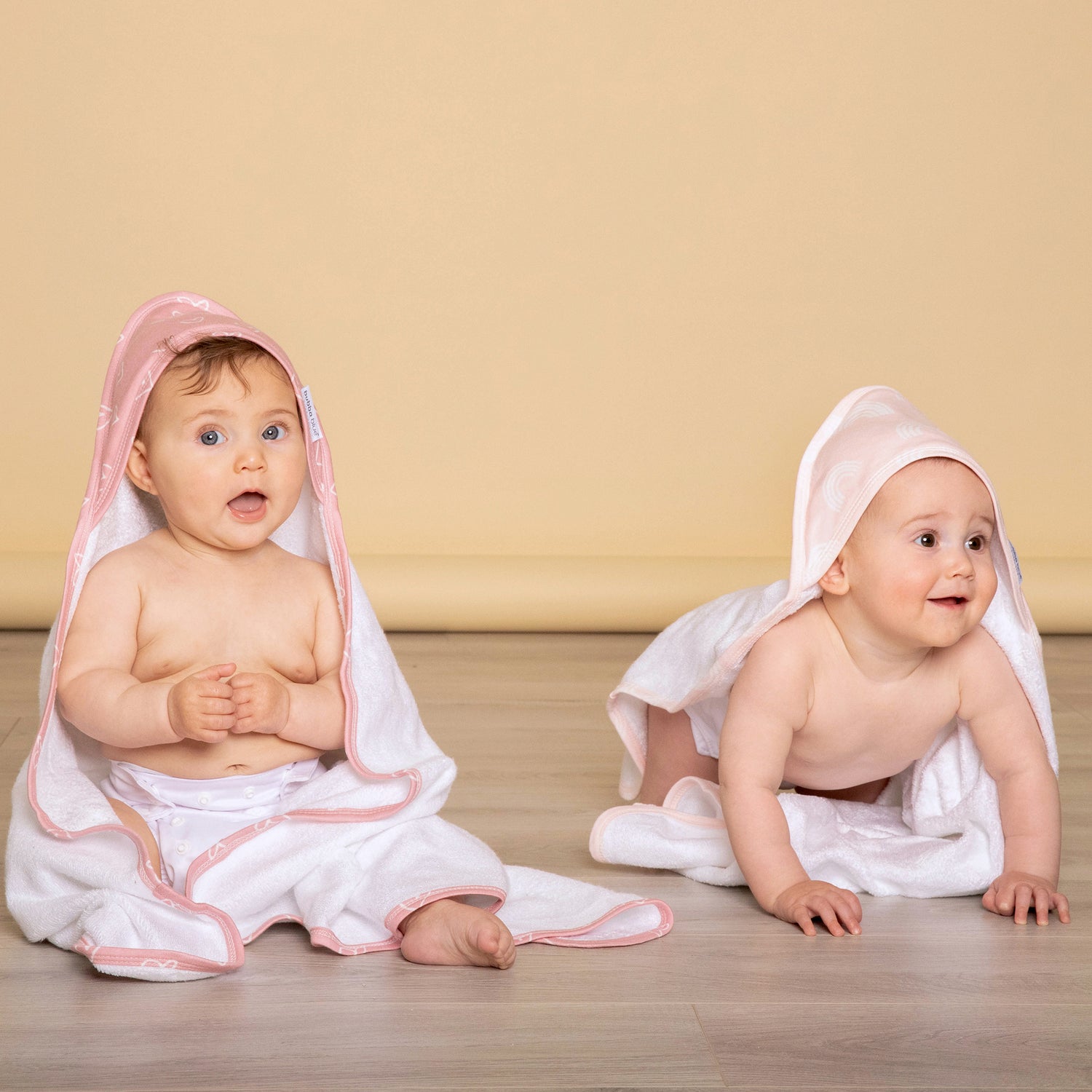 Nordic 2pk Hooded Towel Dusty Berry/Rose - Bubba Blue Australia