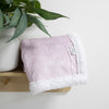 Nordic Velour Cuddle Blanket with Fleece Lining - Lilac