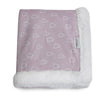 Nordic Velour Cuddle Blanket with Fleece Lining - Lilac