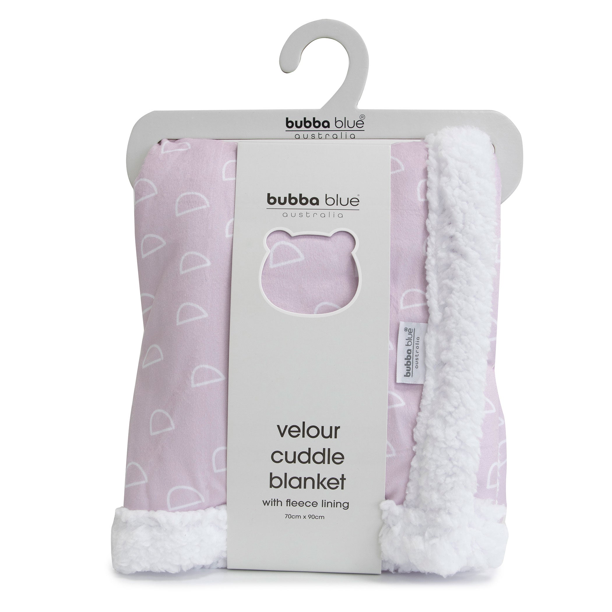 Nordic Velour Cuddle Blanket with Fleece Lining - Lilac