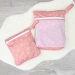 Nordic 2pk Wet/Dry Bags Bundle Berry Hearts - 25x28cm & 30x35cm - Bubba Blue Australia