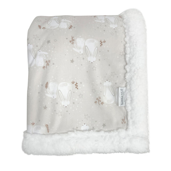 Bunny Dreams Reversible Fleece Cuddle Blanket