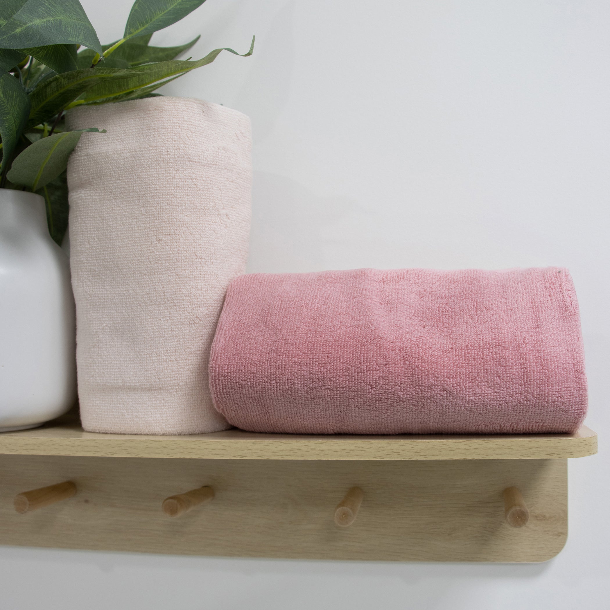 Nordic 2pk Bath Towel Dusty Berry/Rose