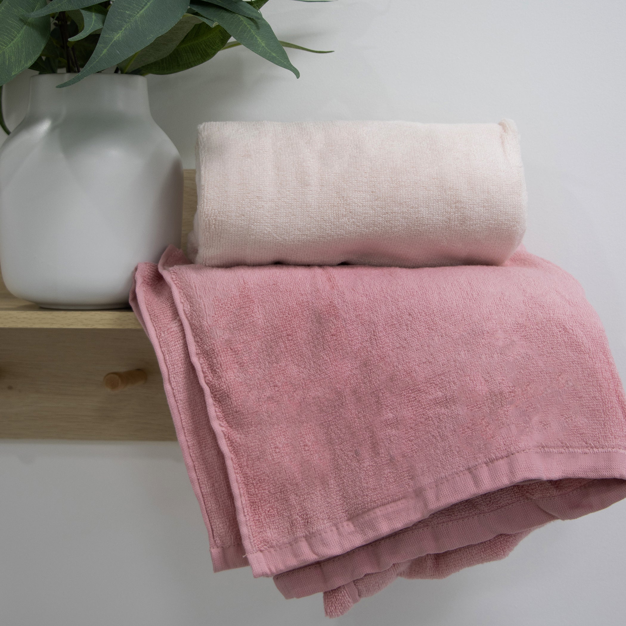 Nordic 2pk Bath Towel Dusty Berry/Rose