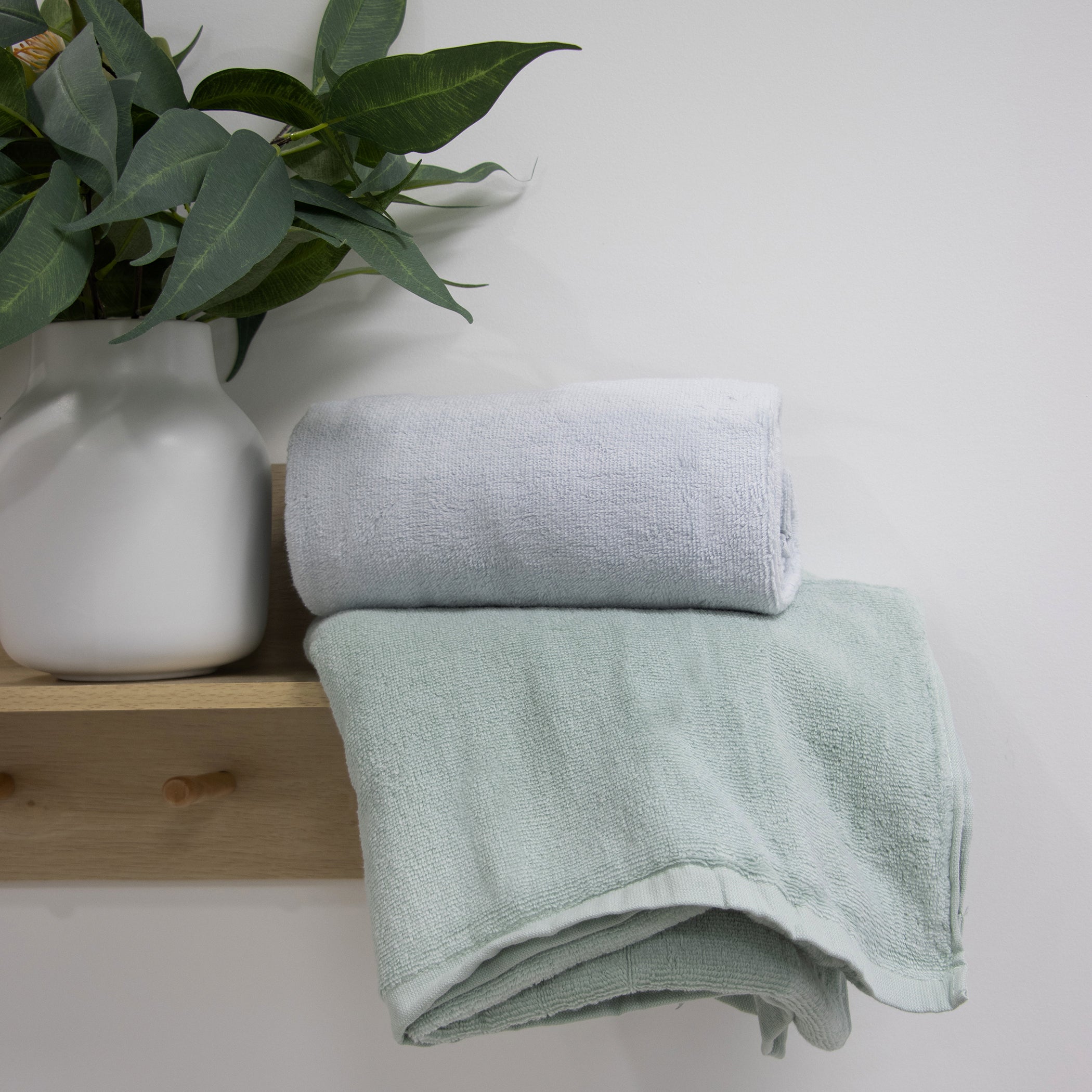 Nordic 2pk Bath Towel Dusty Sky/Dusty Mint