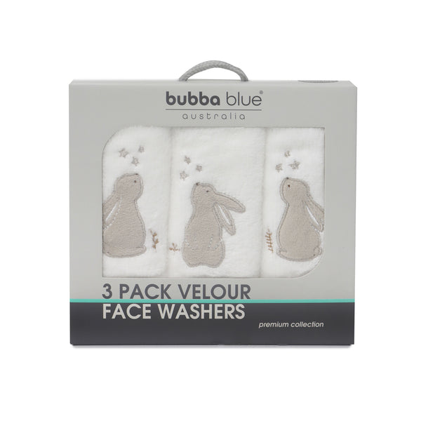 Bunny Dreams 3pk Face Washers