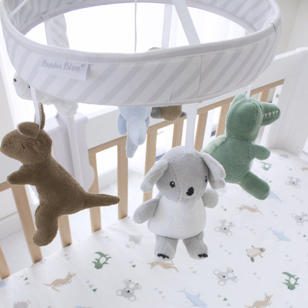 Aussie Animals Musical Mobile (with room thermometer) - Bubba Blue Australia