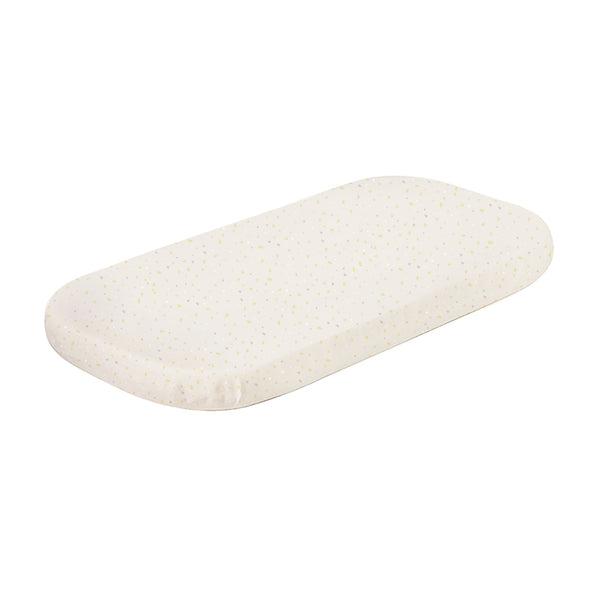 Terrazzo 2pk Bassinet/Cradle Fitted Sheet White/Wheat