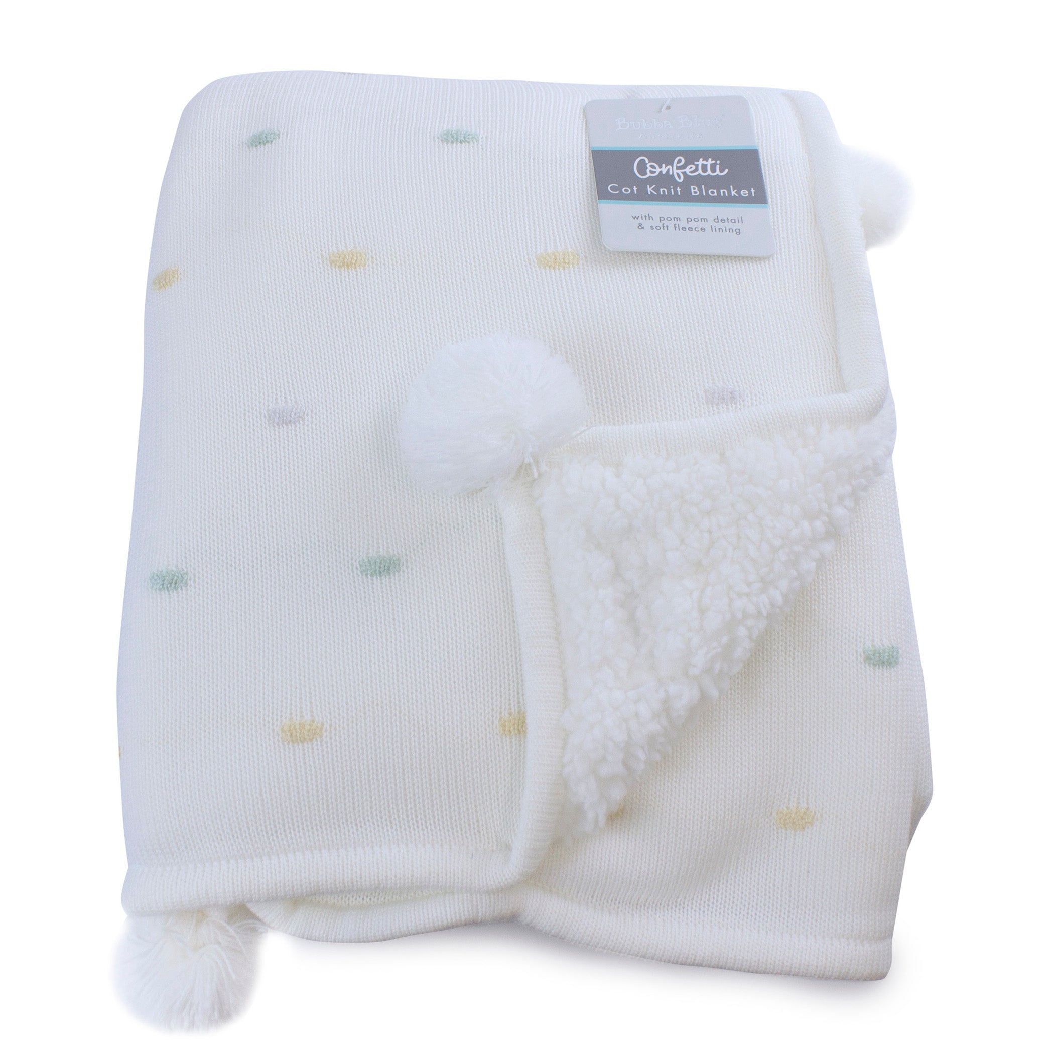 Confetti Cot Knit Blanket - Bubba Blue Australia