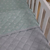 Nordic Reversible Cot Quilt/Playmat Dusty Sky/Mint