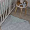 Nordic Reversible Cot Quilt/Playmat Dusty Sky/Mint