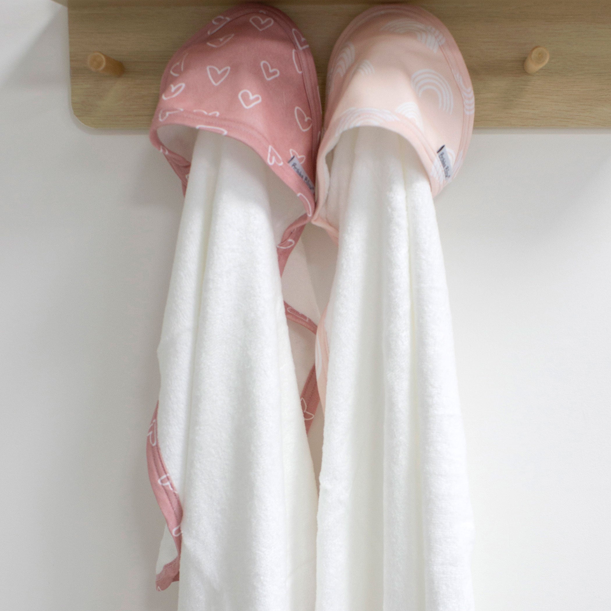 Nordic 2pk Hooded Towel Dusty Berry/Rose