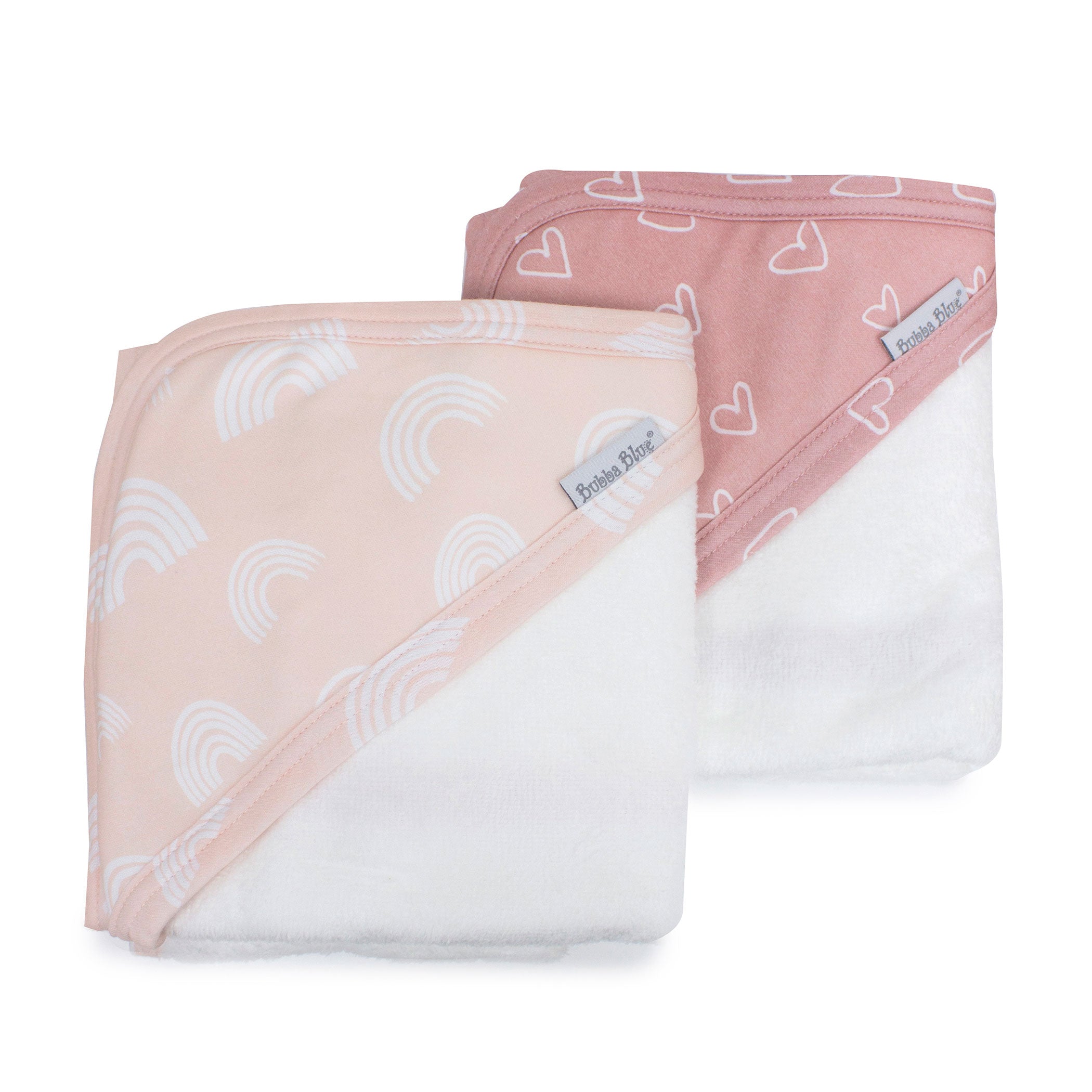 Nordic 2pk Hooded Towel Dusty Berry/Rose